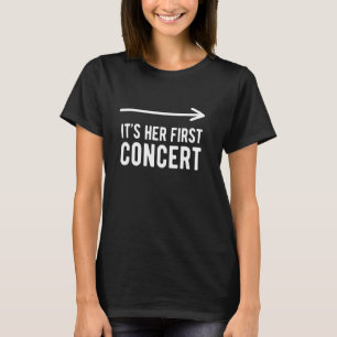 T-shirt C'est son premier concert drôle maman papa parents