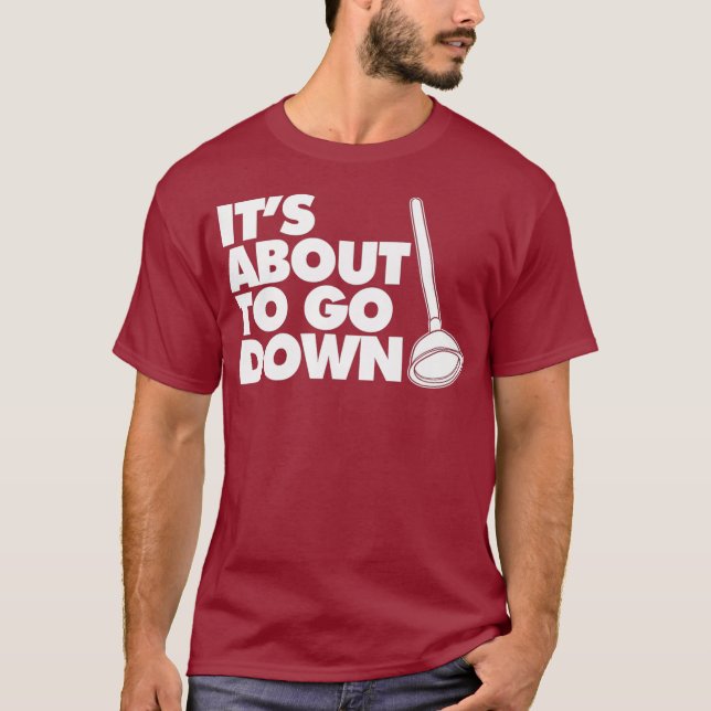 T-shirt C'est sur le point de tomber sur Plumber Pun Premi (Devant)