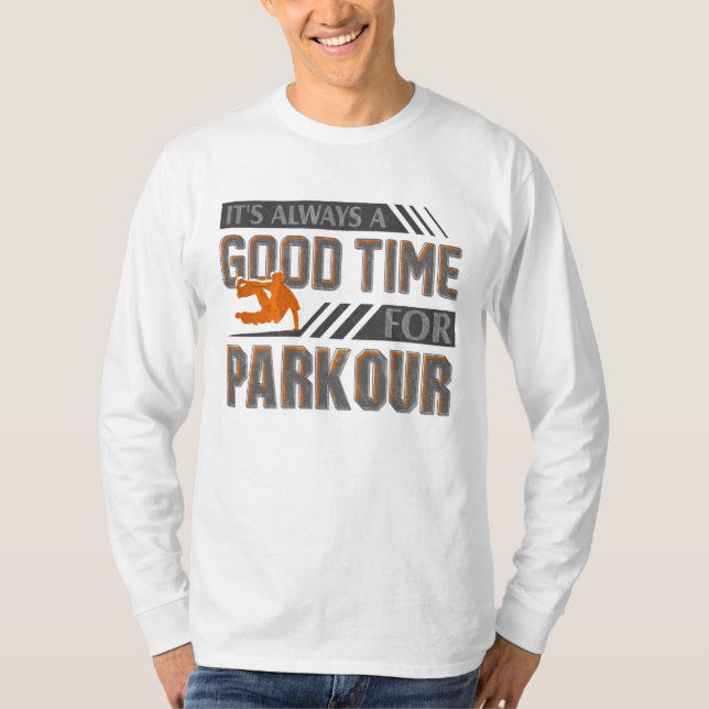 T-shirt C'est toujours un bon moment pour parkour Base Jum (Devant)