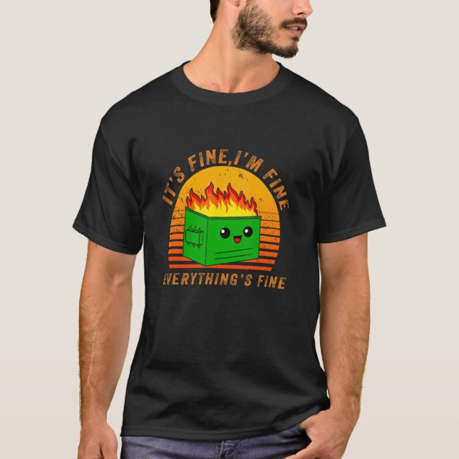 T-shirt C'est très bien Tout va bien Belle vidange Feu Vi (Devant)