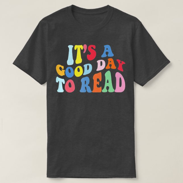 T-shirt C'est un bon jour pour lire un livre, un ver de li (Design devant)