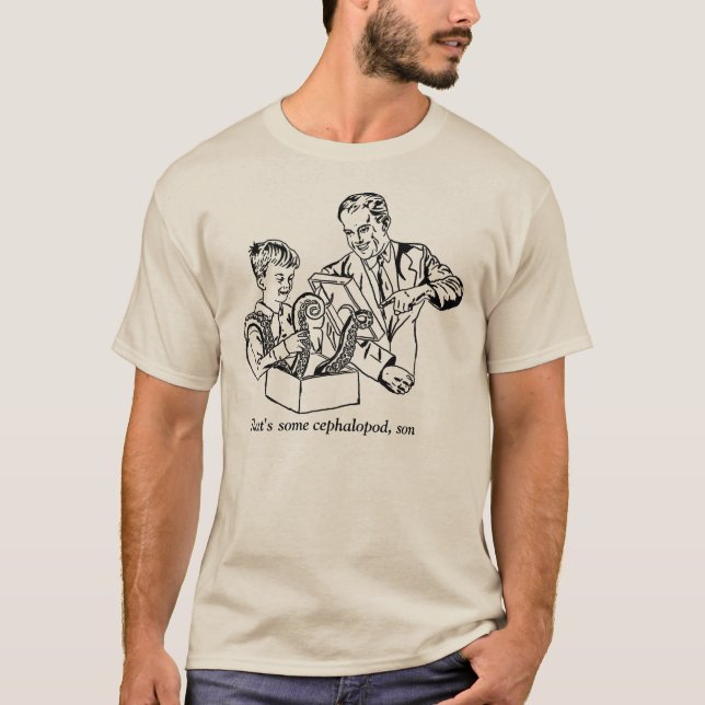 T-shirt C'est un certain céphalopode, fils (Devant)