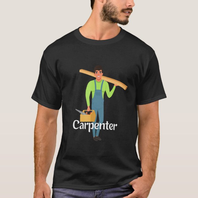 T-shirt C'est un charpentier. Générateur de maison (Devant)