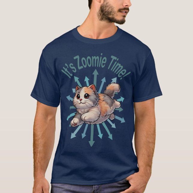 T-shirt C'est un chat calico dilué Zoomie Temps (Devant)