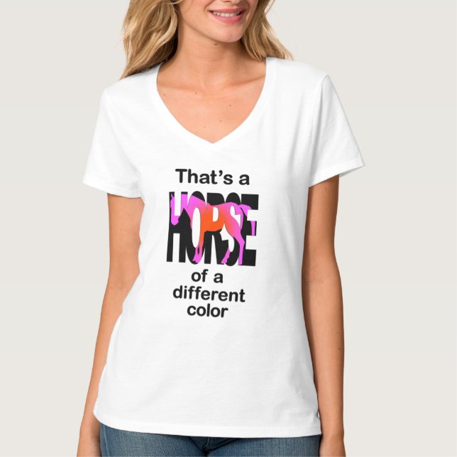 T-shirt C'est un cheval d'une couleur différente (Devant)