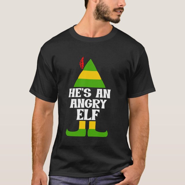 T-shirt C'est un elfe en colère drôle design (Devant)
