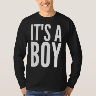T-shirt C'est un garçon bleu Baby shower Adoption Genre Re