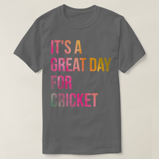 T-shirt C'est un grand jour pour le cricket en aquarelle (Design devant)