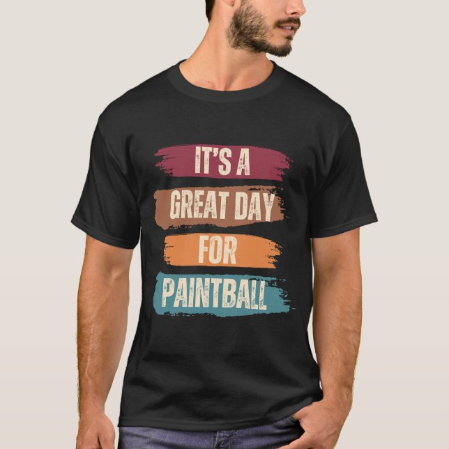 T-shirt C'est un grand jour pour le Paintball (Devant)