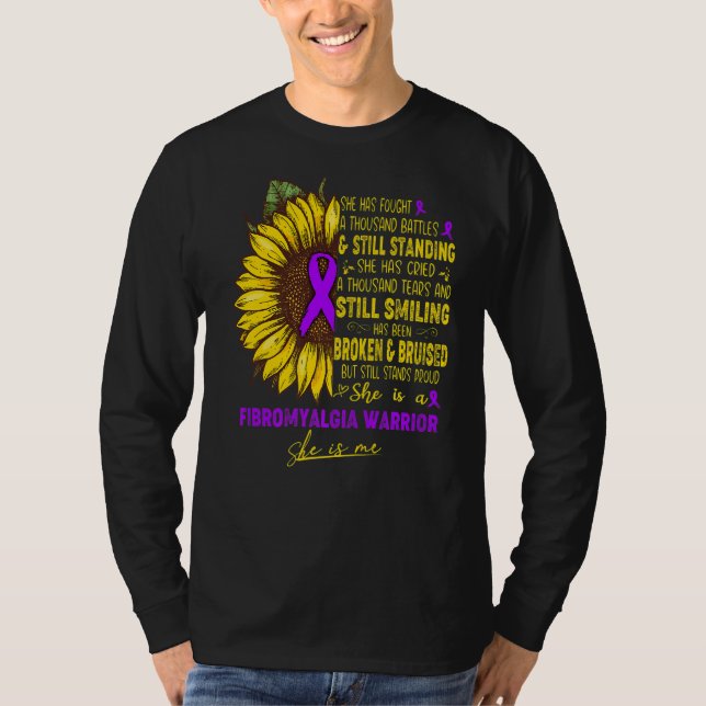 T-shirt C'Est Un Guerrier Fibromyalgique C'Est Moi (Devant)