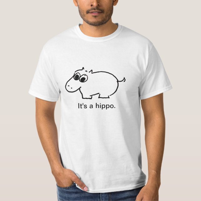 T-shirt C'est un hippopotame - V1 (Devant)