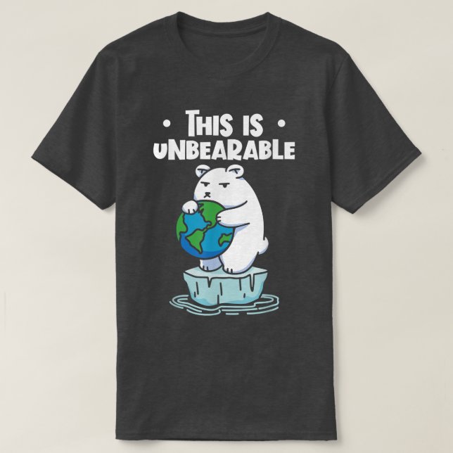 T-shirt C'Est Un Ours Polaire Insupportable Changement Cli (Design devant)