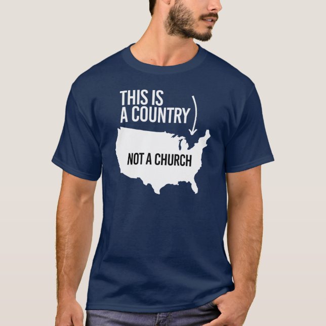 T-shirt C'est un pays pas une église (Devant)