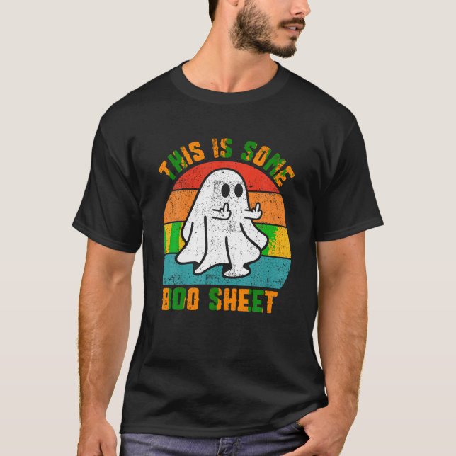 T-shirt C'Est Un Peu De Feuille De Boite Ghost Middle Fing (Devant)