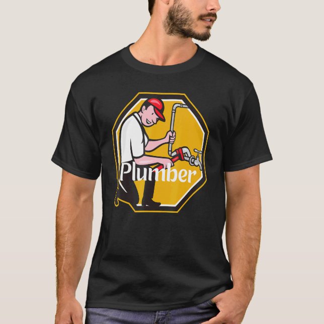 T-shirt C'est un plombier #2 (Devant)