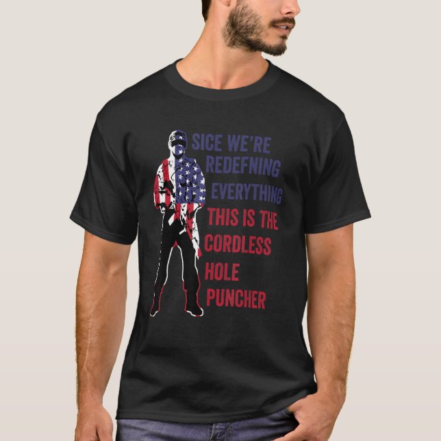 T-shirt C'est un pointeur de trou sans fil que nous redéfi (Devant)