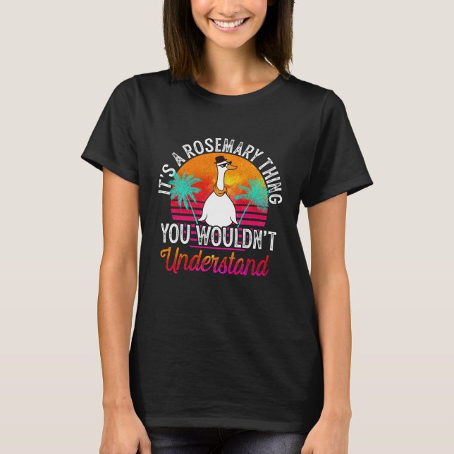 T-shirt C'est un romarin que tu ne comprendrais pas Rose (Devant)