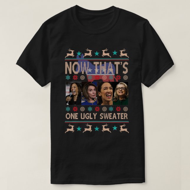 T-shirt C'est un vilain pull Harris Pelosi Aoc Hill (Design devant)