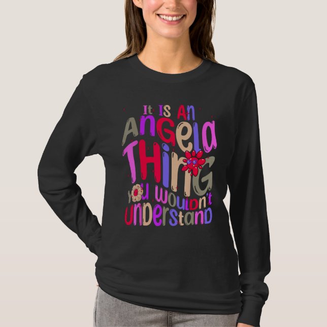 T-shirt C'est une affaire d'Angela que vous ne comprendrie (Devant)