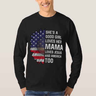 T-shirt C'est une bonne fille qui aime sa maman Jésus et l