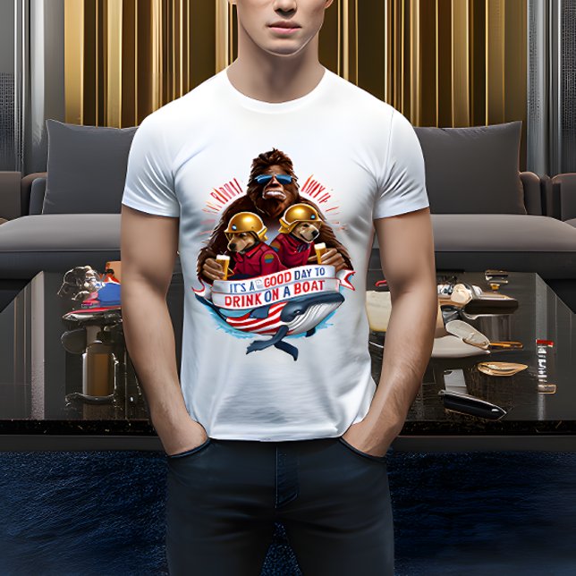 T-SHIRT C'EST UNE BONNE JOURNÉE POUR BOIRE SUR UN BATEAU (Créateur téléchargé)