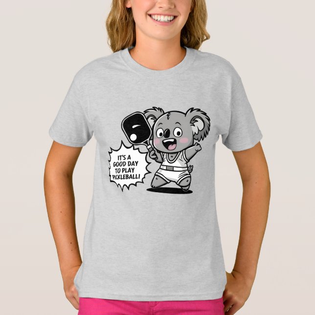 T-shirt C'est une bonne journée pour jouer au Pickleball (Devant)