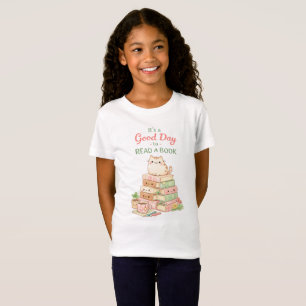 T-Shirt C'est une bonne journée pour lire un livre Chat mi
