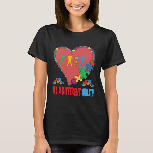 T-shirt C'est une capacité différente Sensibilisation à l' (Devant)
