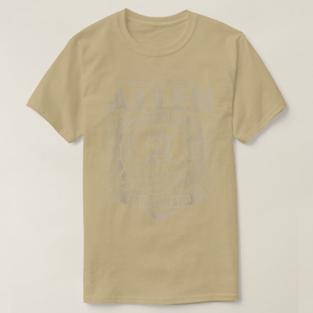 T-shirt C'est une chose ALLEN que vous ne comprendriez pas (Design devant)