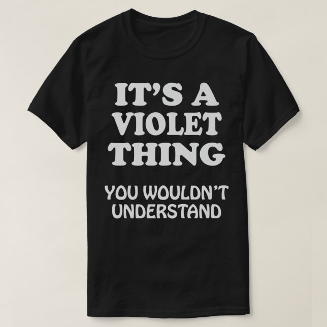 T-shirt C'Est Une Chose Violente Que Vous Ne Comprendriez  (Design devant)