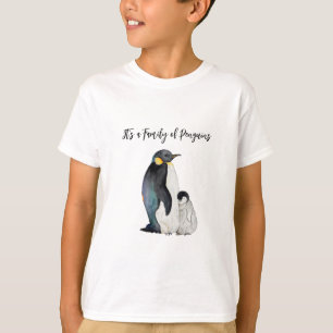 T-shirt C'est une famille de pingouins en aquarelle