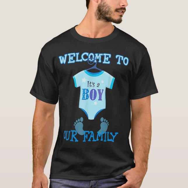 T-shirt C'est une fête de Baby shower de garçon nouveau bé (Devant)