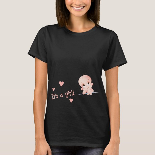 T-shirt C'est une fille (Devant)