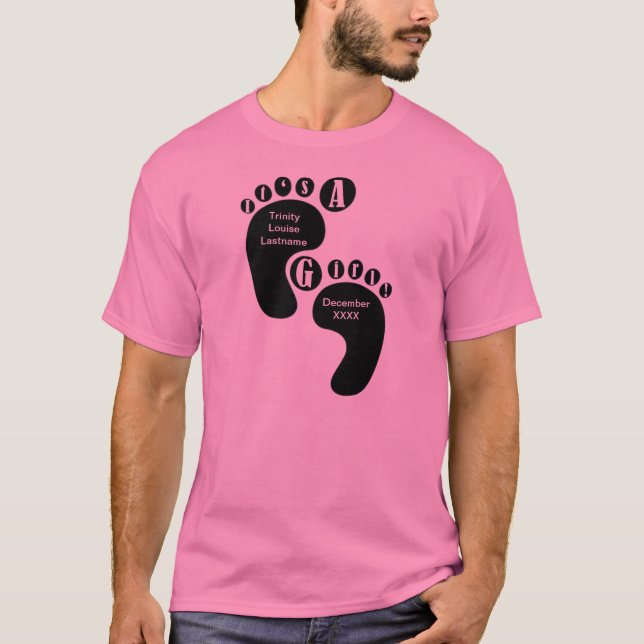 T-shirt C'est une fille (Devant)