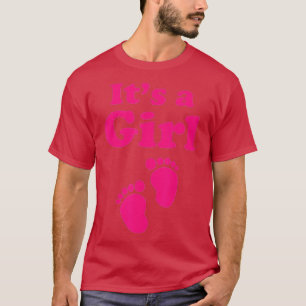 T-shirt C'Est Une Fille Baby shower Genre Reveal Party Tea