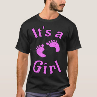 T-shirt C'est une Fille Baby shower ou une fête de révélat