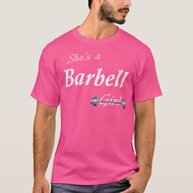 T-shirt C'Est Une Fille Barbell (Devant)