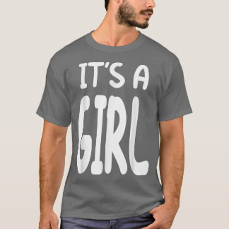 T-shirt C'est une fille rose Fille Bébé Révélation de genr