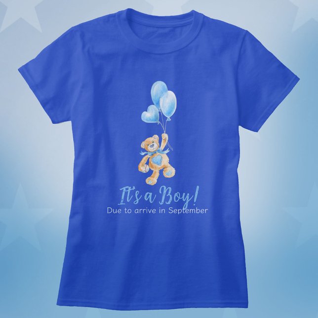 T-shirt C'est une grossesse d'un garçon, mois de grossesse (Créateur téléchargé)