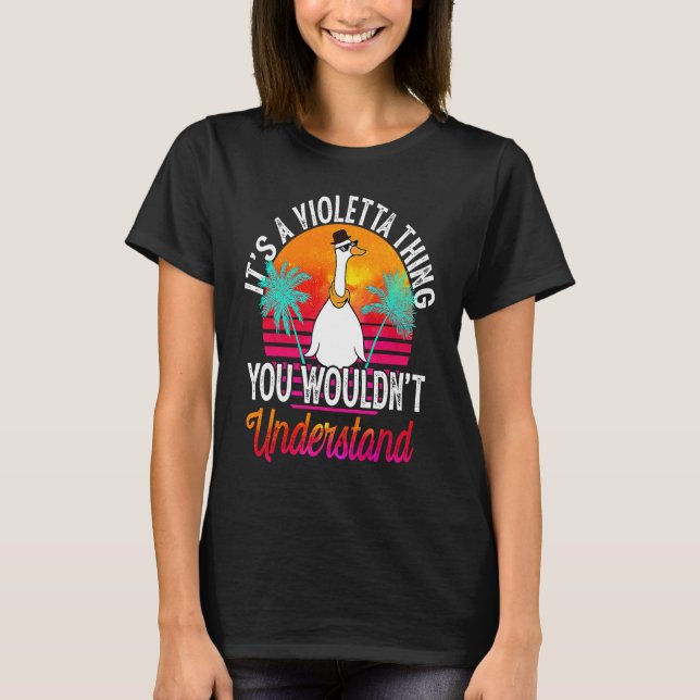 T-shirt C'est une histoire de Violetta que vous ne compren (Devant)