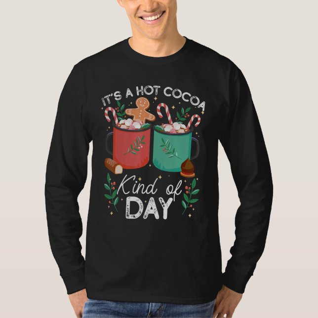 T-shirt C'est une journée au chocolat chaud de cacao Choco (Devant)