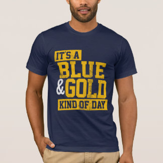 T-shirt C'est une journée bleue et or vintage