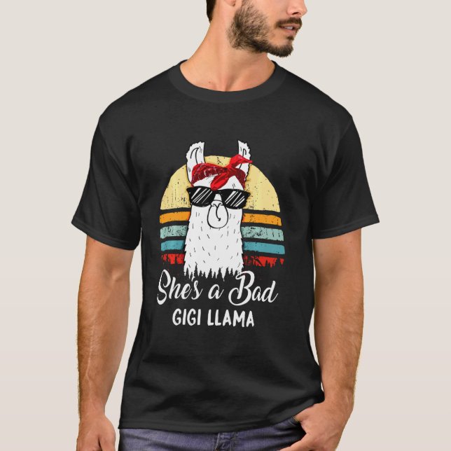 T-shirt C'est une mauvaise Gigi Llama T Maman maman grand- (Devant)