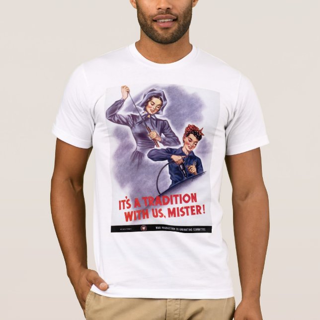 T-shirt C'est une tradition avec nous, Monsieur ! (Devant)