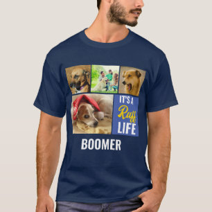 T-shirt C'est une vie rude Personalized Dog Pet Photo Coll