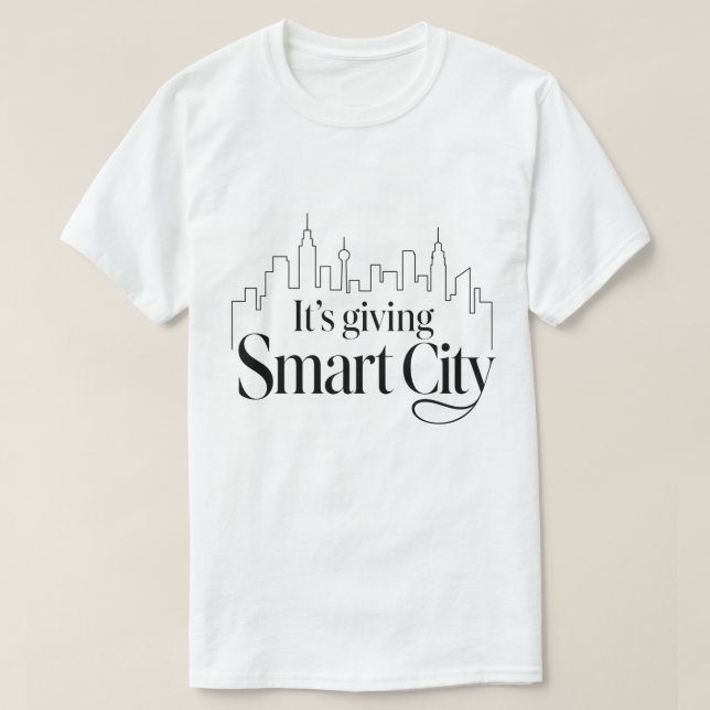 T-shirt C'est une ville intelligente (Design devant)