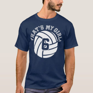 T-shirt C'est unique Ma fille #6 Volleyball Joueur Maman o