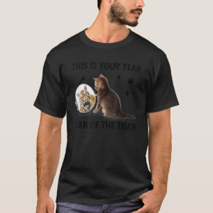 T-shirt C'Est Votre Année 2022 Année Du Tiger Cute Kitt