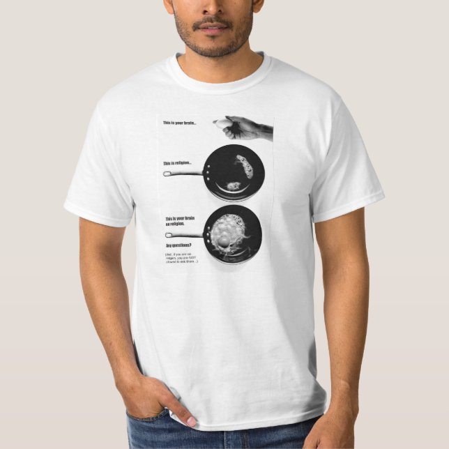T-shirt C'est votre cerveau sur la religion (Devant)