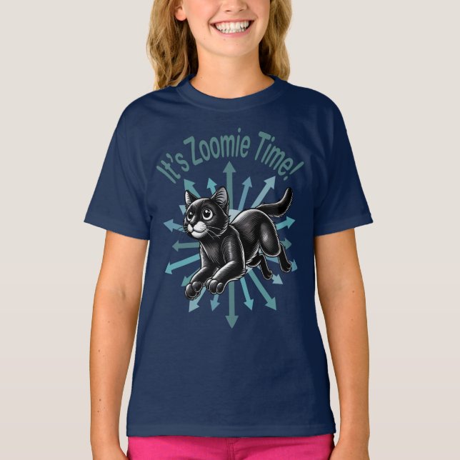 T-shirt C'est Zoomie Time Black Cat (Devant)